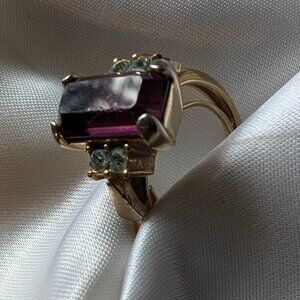 Avon amethyst adjustable ring
